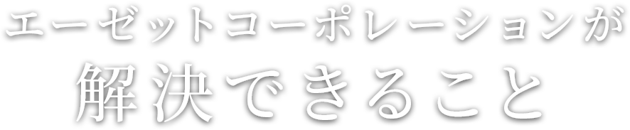 エーゼットコーポレーションが解決できること
